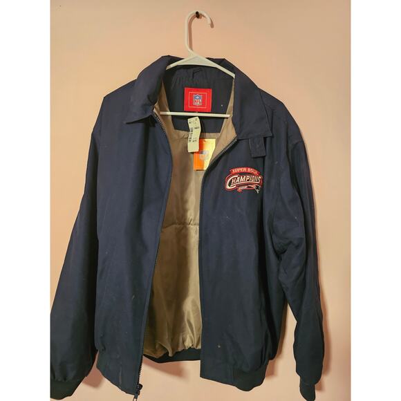NFL Jacket Super Bowl Champions Men's M Navy Insulated Embroidered Vintage - Picture 1 of 5